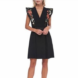 ABS by Allen Schwartz NWT black embroidered dress